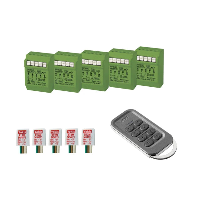 KIT 5 TAPPARELLE RADIO, 500W, RADIO POWER, CON TELECOMANDO - 5454556