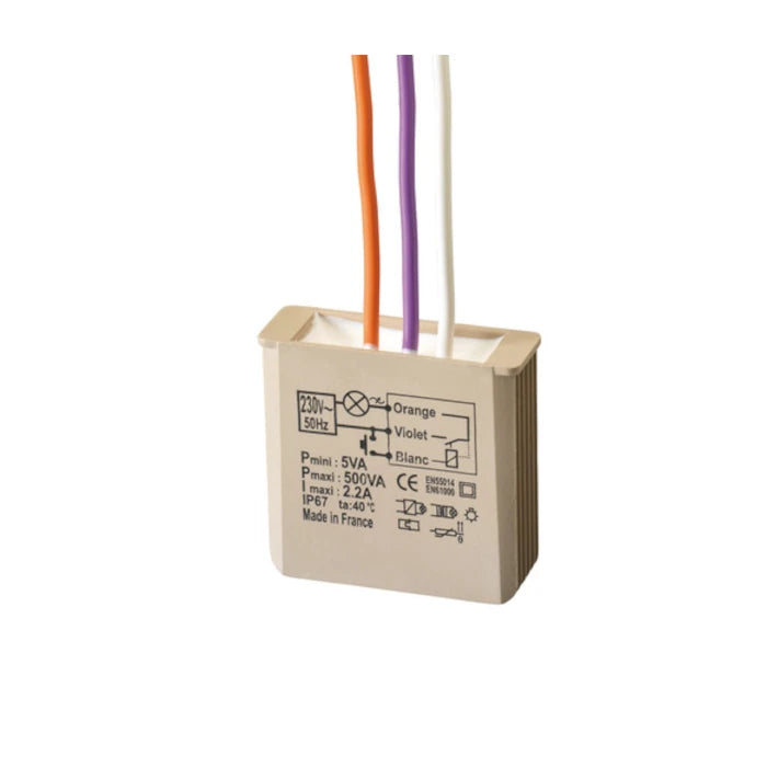 RELÈ ELETTRONICO PASSO-PASSO URMET 5454050 - INCASSO IMPERMEABILE