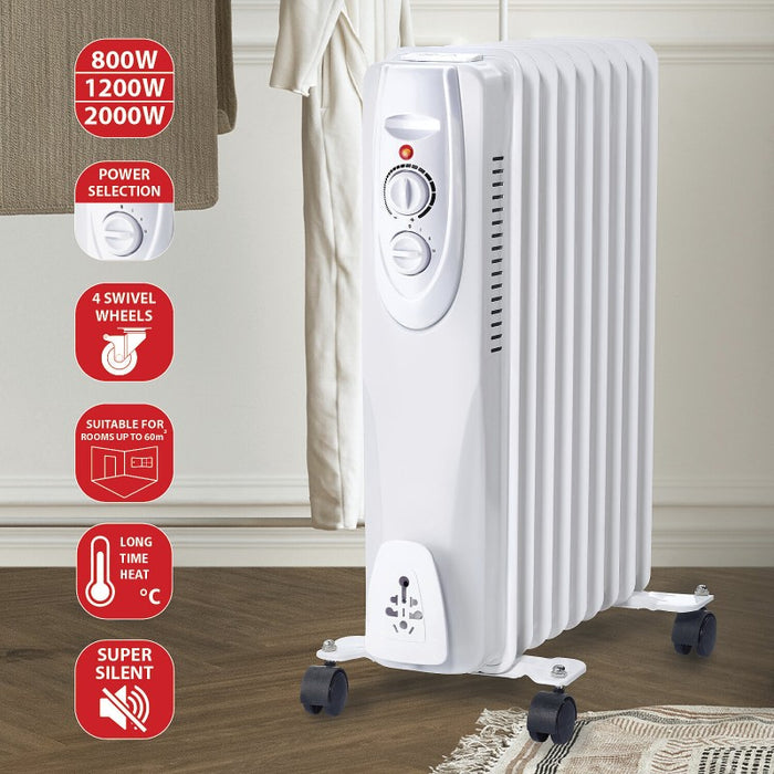 Velamp radiatore ad olio 9 elementi 2000W bianco - PR183