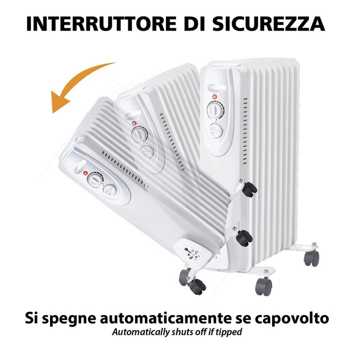 Velamp radiatore ad olio 9 elementi 2000W bianco - PR183