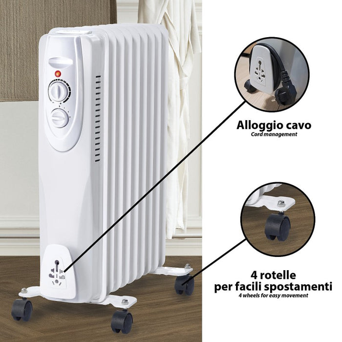 Velamp radiatore ad olio 9 elementi 2000W bianco - PR183