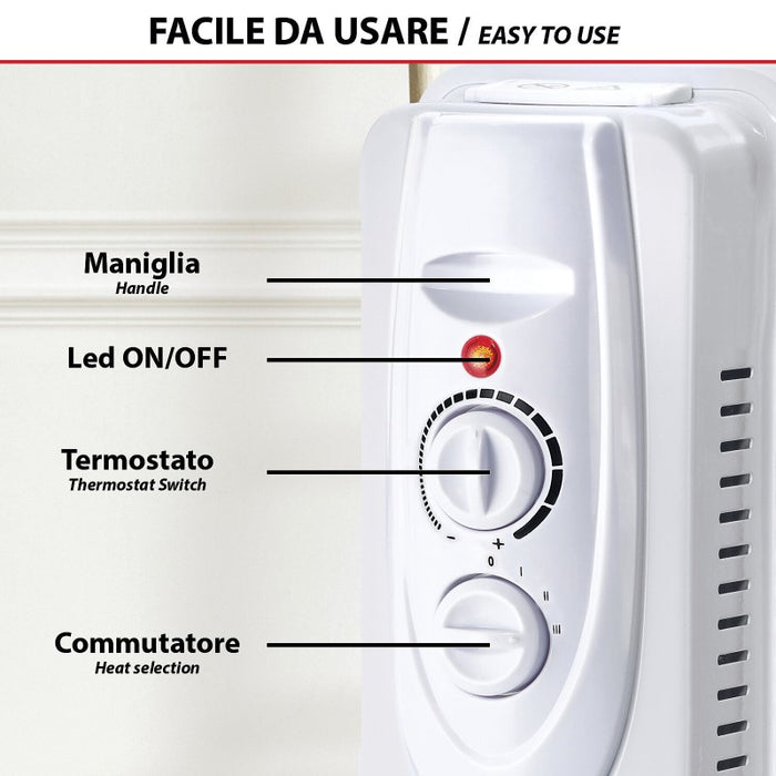 Velamp radiatore ad olio 9 elementi 2000W bianco - PR183