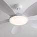 Ventilatore da Soffitto Perenz Smarti 5 Pale Reversibile con Luce 36W CCT, dettaglio del diffusore e delle cinque pale