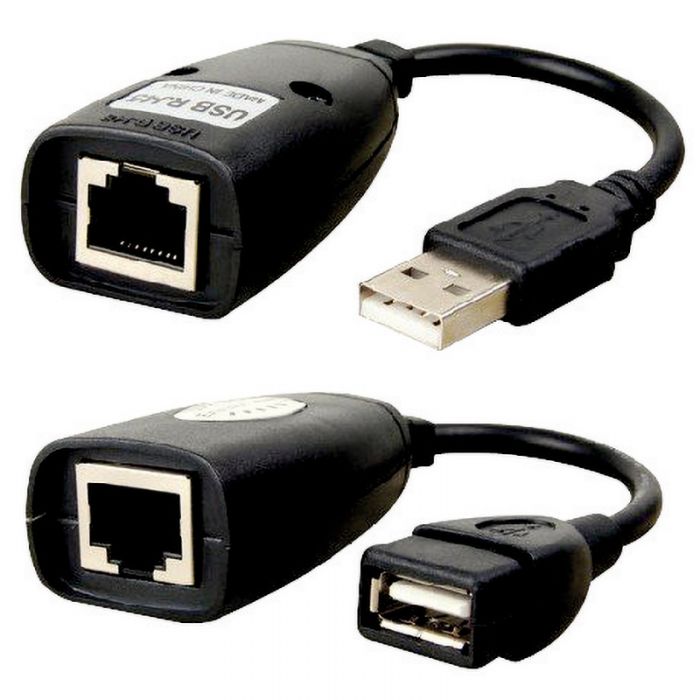 USB EXTENDER AMPLIFICATORE/TRASMETTITORE FINO A 50MT SU SINGOLO CAVO LAN UTP CAT5E/6 FINO A 50 METRI - 406848000