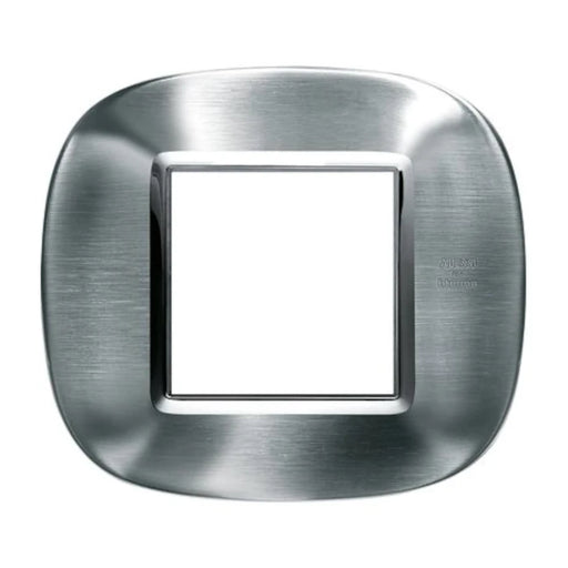 Placca Ellittica 2 Moduli Bticino Axolute Alessi Inox Spazzolato