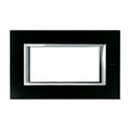 Placca Rettangolare Bticino Axolute 4 Moduli Nero