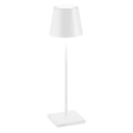 Lampada da Tavolo LED Ricaricabile Zafferano Poldina Pro Micro Touch IP65