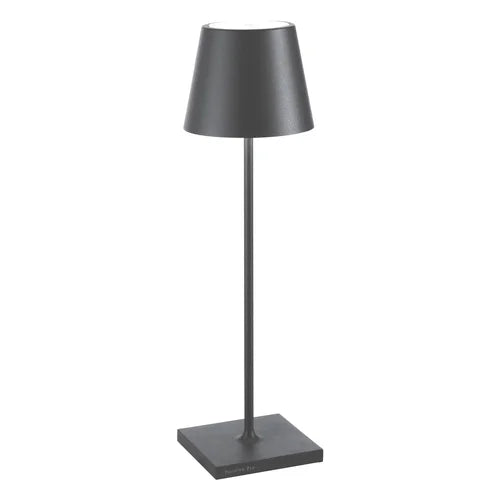 Lampada da Tavolo LED Ricaricabile Zafferano Poldina Pro Micro Touch IP65