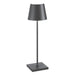 Lampada da Tavolo LED Ricaricabile Zafferano Poldina Pro Micro Touch IP65