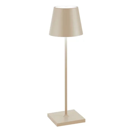 Lampada da Tavolo LED Ricaricabile Zafferano Poldina Pro Micro Touch IP65