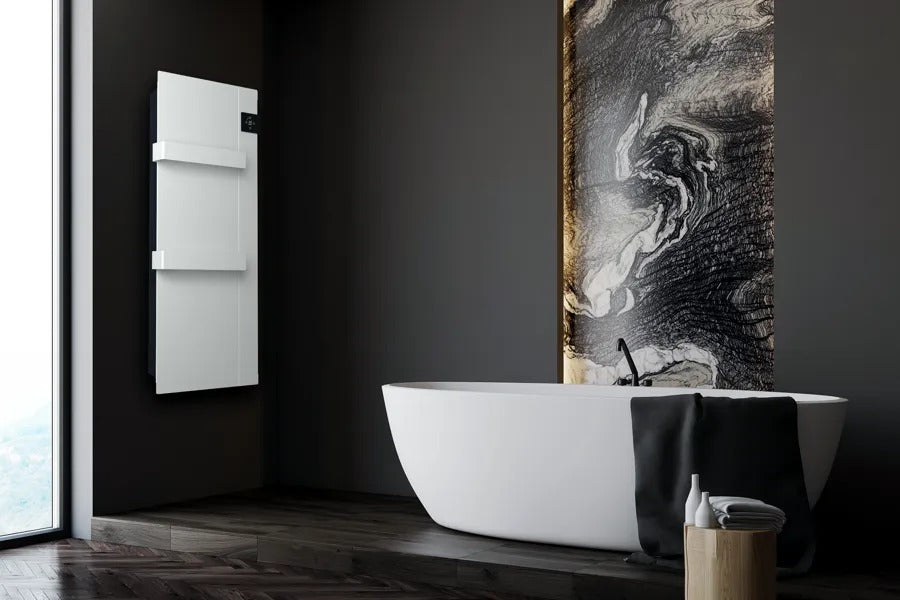 Radialight Onsen bianco ghiaccio installato a parete in bagno