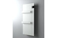 Radiatore scaldasalviette Radialight Onsen 40x90 bianco ghiaccio, vista di tre quarti