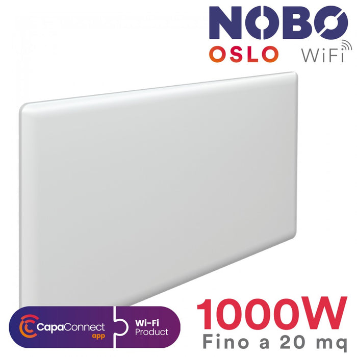 RADIATORE ELETTRICO NORVEGESE NOBO OSLO WiFi 1000W  - Ordina Ora