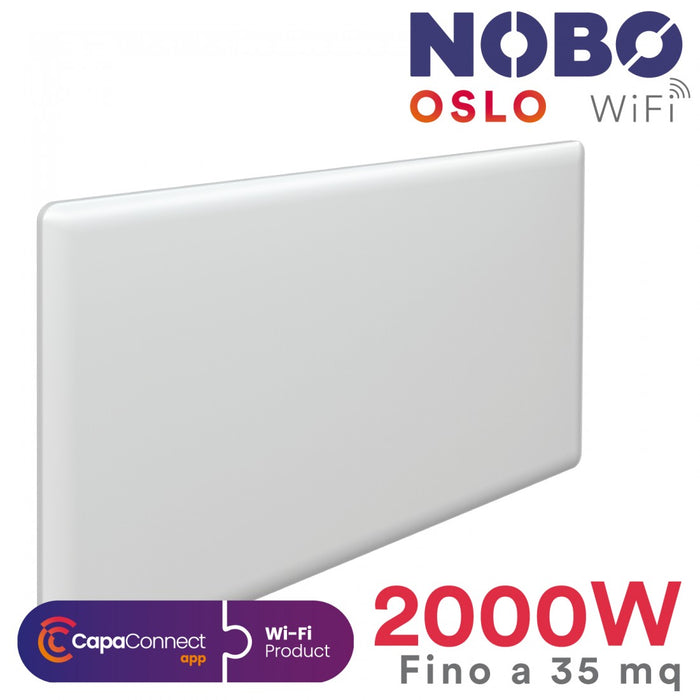 RADIATORE ELETTRICO NORVEGESE NOBO OSLO WiFi 2000W  - Ordina Ora