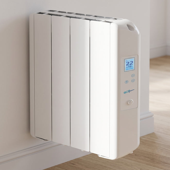 Radiatore elettrico Farho Eco-Green Wi-Fi, dettaglio del display e dei comandi
