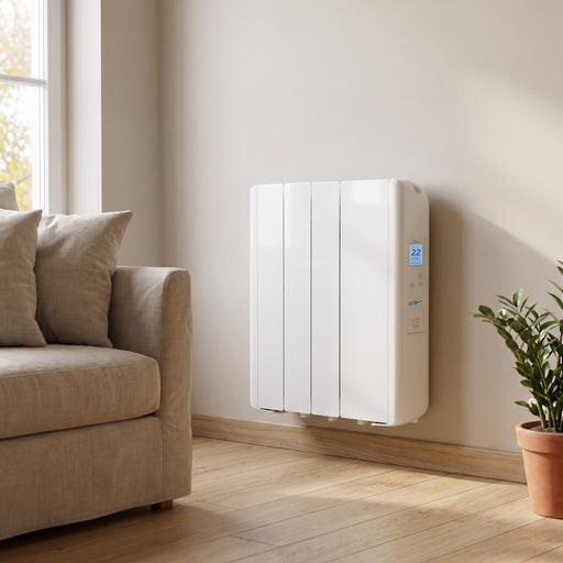 Radiatore elettrico Farho Eco-Green Wi-Fi, installato in soggiorno