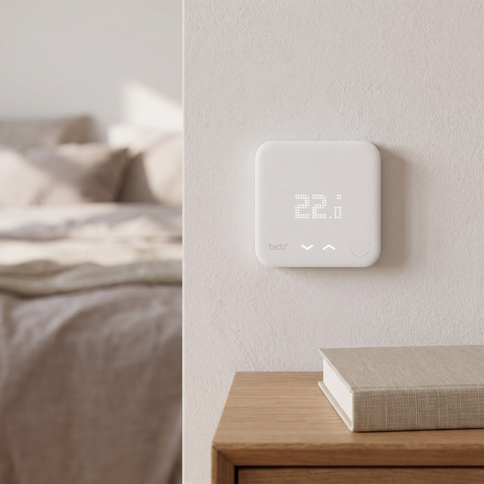 Sensore di Temperatura Wireless Tado, in camera, sopra il comodino