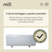 Termoconvettore a Parete Mill Glass 1200 W Wi-Fi con Frontale in Vetro – GL1200WIFI3