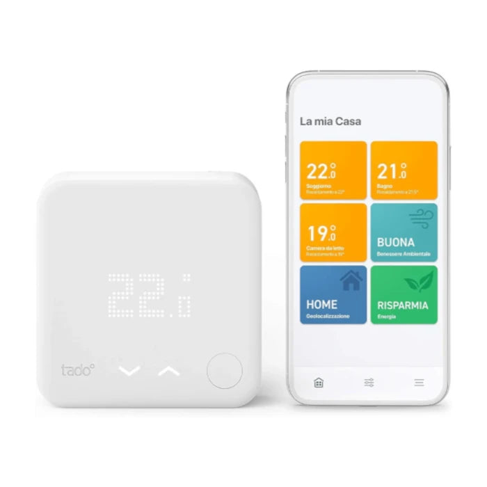 TERMOSTATO CABLATO TADO V3+ KIT DI BASE BIANCO/NERO