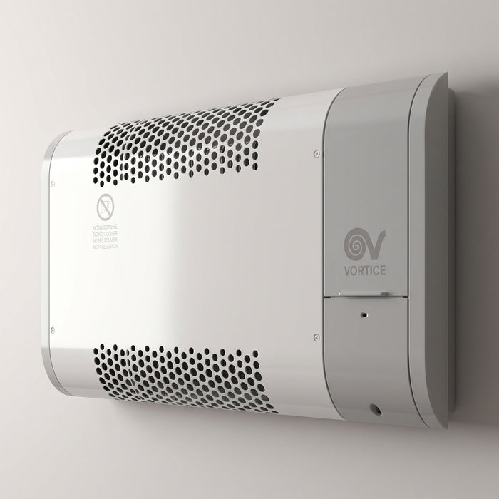 Termoventilatore da parete Vortice Microrapid T 1500-V0, dettaglio della griglia forata