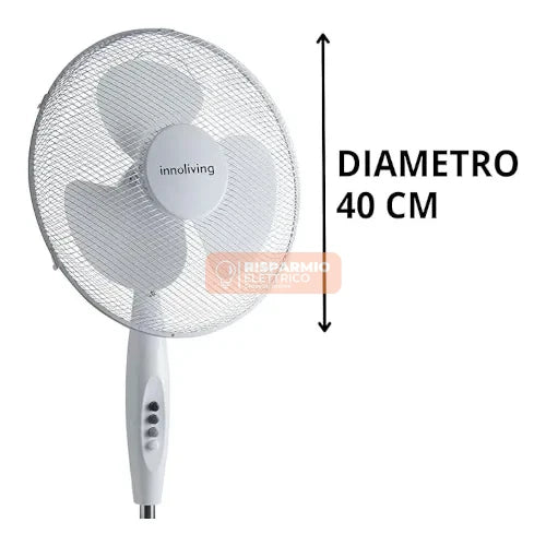 VENTILATORE PIANTANA INNOLIVING INN‑503ROUND Ø40 CM – 3 VELOCITÀ