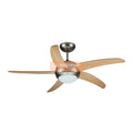 Ventilatore da Soffitto 5 Pale Ø130cm con Luce e Telecomando