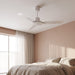 Ventilatore da soffitto Vortice Nordik Evolution R 120/48, installato al soffitto in camera da letto