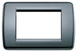 Placca Vimar Idea Rondò 3 moduli in tecnopolimero grigio grafite