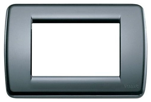 Placca Vimar Idea Rondò 3 moduli in tecnopolimero grigio grafite