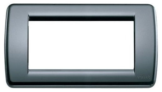Placca Vimar Idea Rondò 4 moduli in tecnopolimero grigio grafite