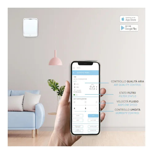 O.ERRE GHOST-U 160 APP – RECUPERATORE DI CALORE DECENTRALIZZATO CON MODULO WI-FI