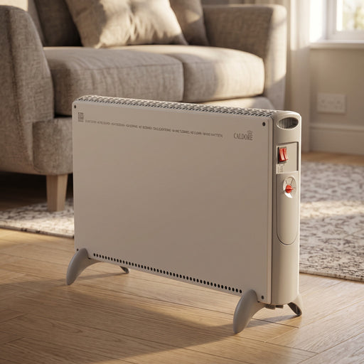 Termoventilatore Vortice Caldore R Grigio 2000W, in soggiorno, vicino al divano