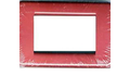 Placca Vimar Idea Rondò Rosso 4 Moduli
