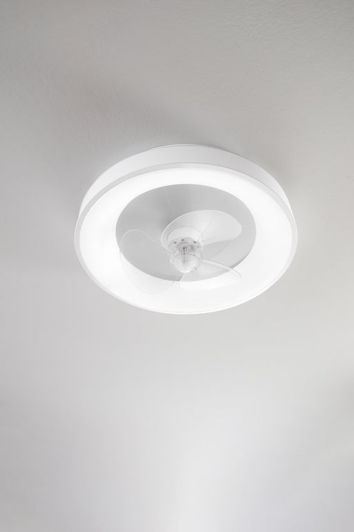 Ventilatore da Soffitto Perenz Fly Bianco Opaco 3 Pale Trasparenti Ø47cm con Luce e Telecomando