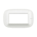 Placca 4 Posti Bticino Axolute Bianco/Legno Ciliegio