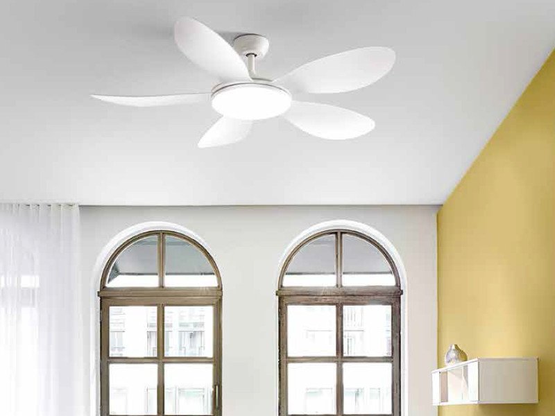 Perenz Open ventilatore bianco da soffitto con luce LED 36w 4 pale