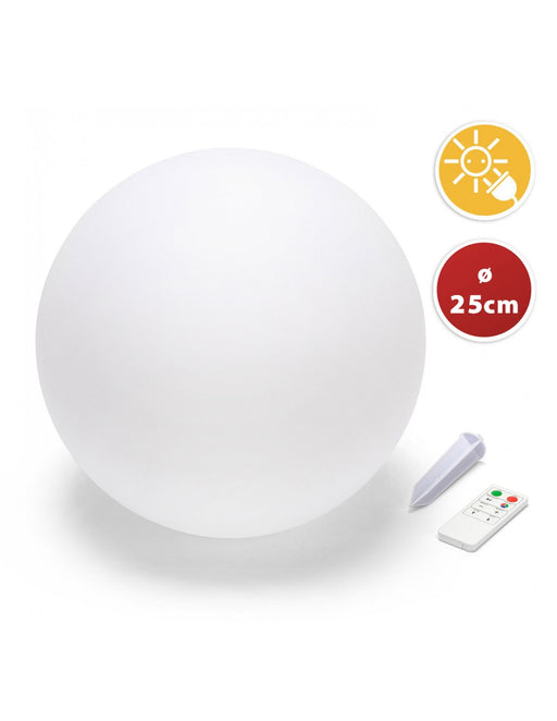 Sfera Solare LED RGB Velamp Solar Nova 25cm con Telecomando